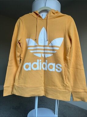 adidas Yellow Trefoil Logo Hoodie